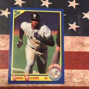 Bernie Williams, New York Yankees, 1990 rookie card, score